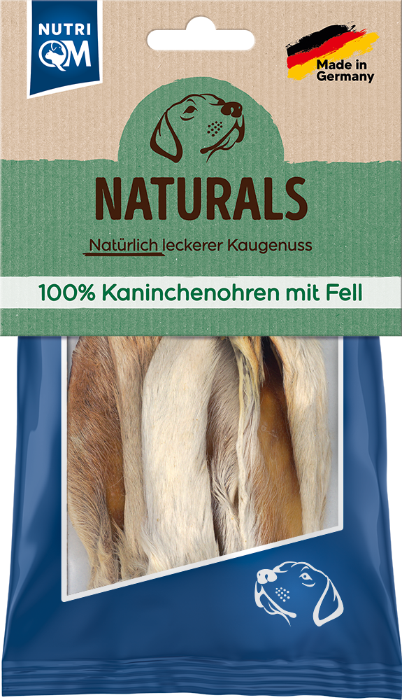 Artikel mit dem Namen NutriQM Hund Naturals Kaninchenohren im Shop von zoo.de , dem Onlineshop für nachhaltiges Hundefutter und Katzenfutter.