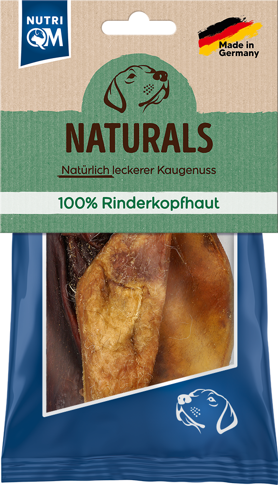 Artikel mit dem Namen NutriQM Hund Naturals Rinderkopfhaut im Shop von zoo.de , dem Onlineshop für nachhaltiges Hundefutter und Katzenfutter.