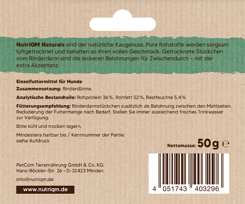 Artikel mit dem Namen NutriQM Hund Naturals Rinderstückchen im Shop von zoo.de , dem Onlineshop für nachhaltiges Hundefutter und Katzenfutter.