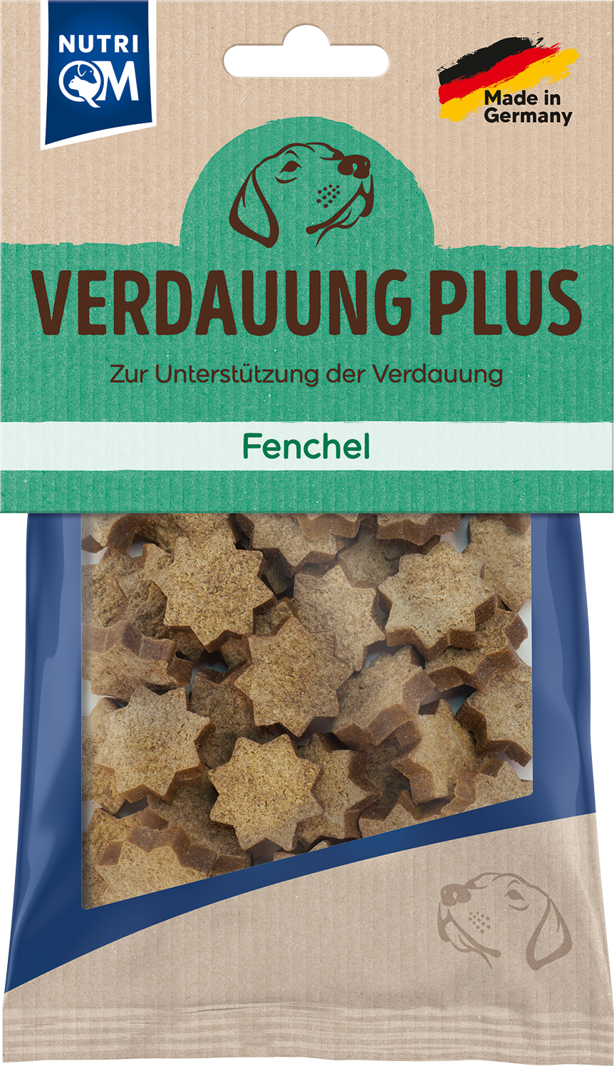 Artikel mit dem Namen NutriQM Hund Snack Verdauung Plus Fenchel im Shop von zoo.de , dem Onlineshop für nachhaltiges Hundefutter und Katzenfutter.