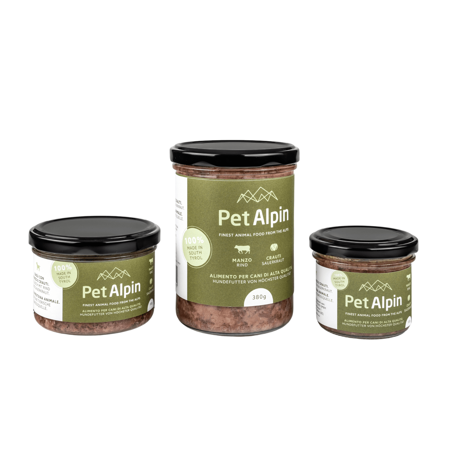 Artikel mit dem Namen PetAlpin Gulasch mit Rind und Sauerkraut im Shop von zoo.de , dem Onlineshop für nachhaltiges Hundefutter und Katzenfutter.