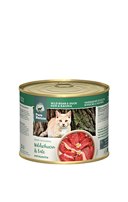 Pure Nature Katze Adult Wildschwein &amp; Ente mit Kamille