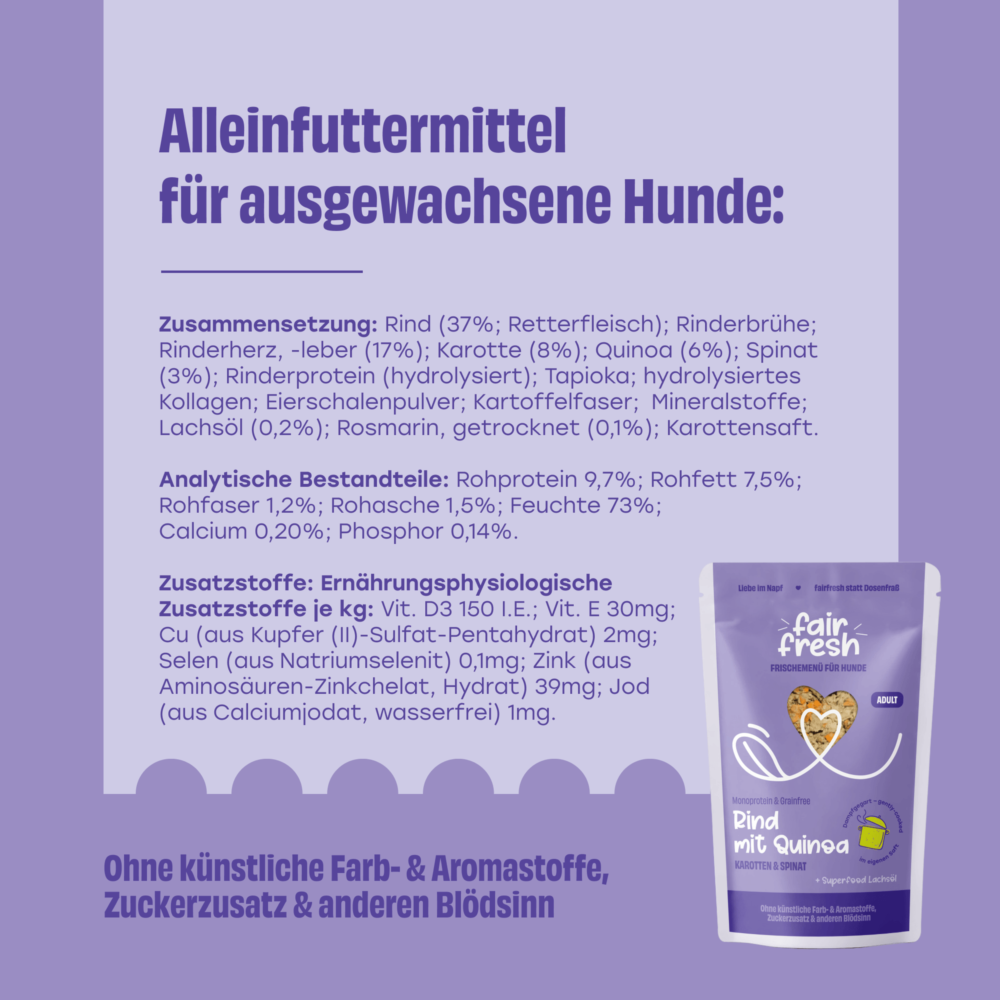 FAiRFRESH saftiges FAiRsprechen Rind mit Quinoa zoo-de