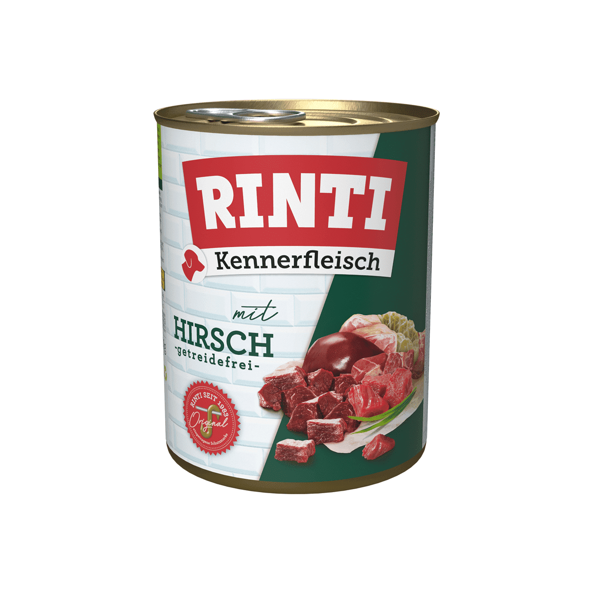 Artikel mit dem Namen Rinti Kennerfleisch Hirsch im Shop von zoo.de , dem Onlineshop für nachhaltiges Hundefutter und Katzenfutter.