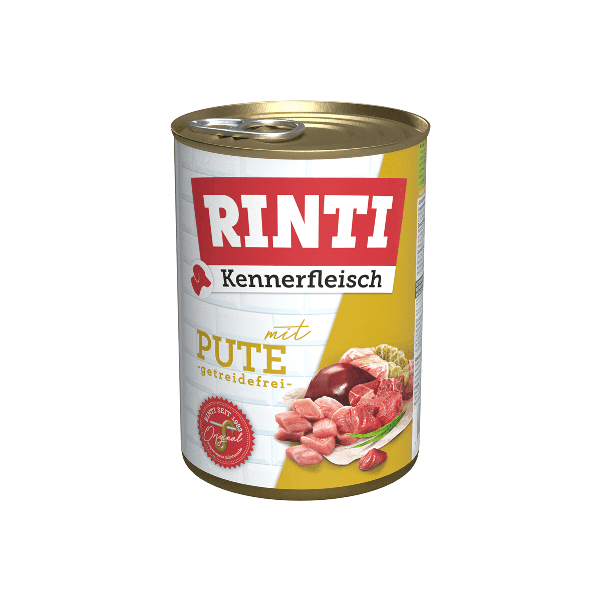 Artikel mit dem Namen Rinti Kennerfleisch Pute im Shop von zoo.de , dem Onlineshop für nachhaltiges Hundefutter und Katzenfutter.