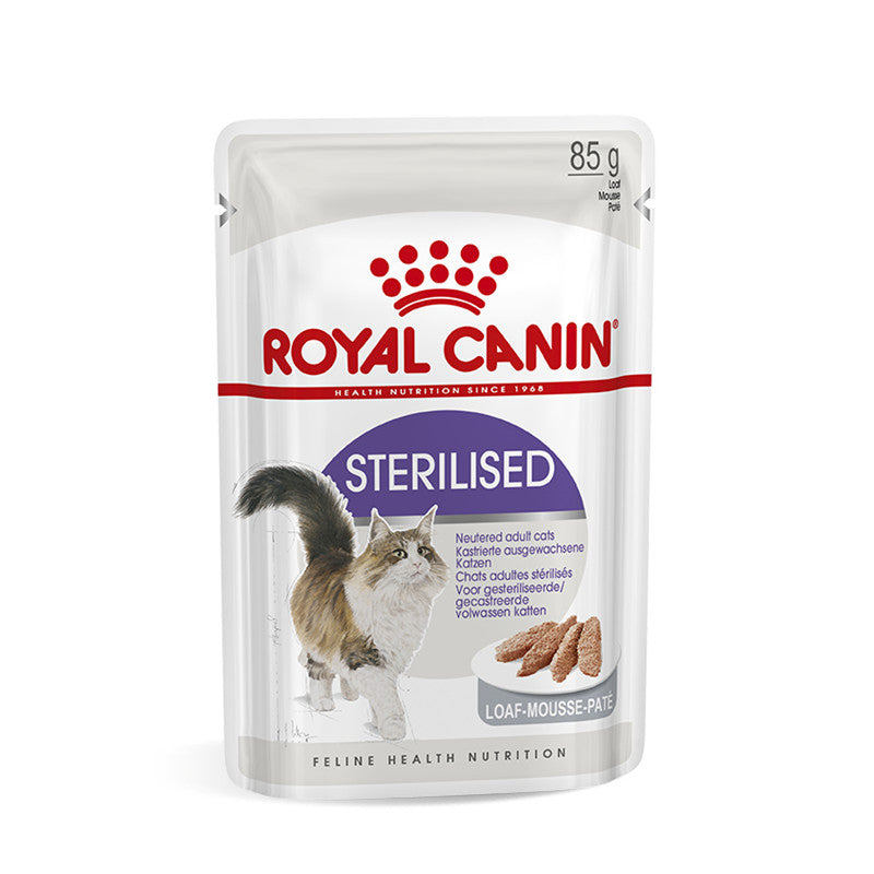 Royal Canin Katze Feline Health Nutrition Sterilised in Mousse Frischebeutel, 12 x 85 g