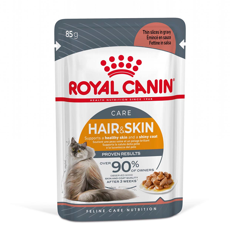 Royal Canin Katze Feline Care Nutrition Hair &amp; Skin in Soße Frischebeutel, 12 x 85 g