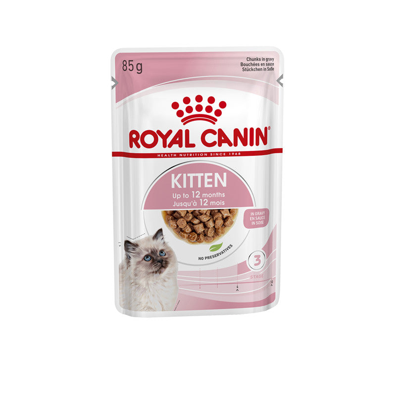 Royal Canin Katze Feline Health Nutrition Kitten in Soße Frischebeutel, 12 x 85 g