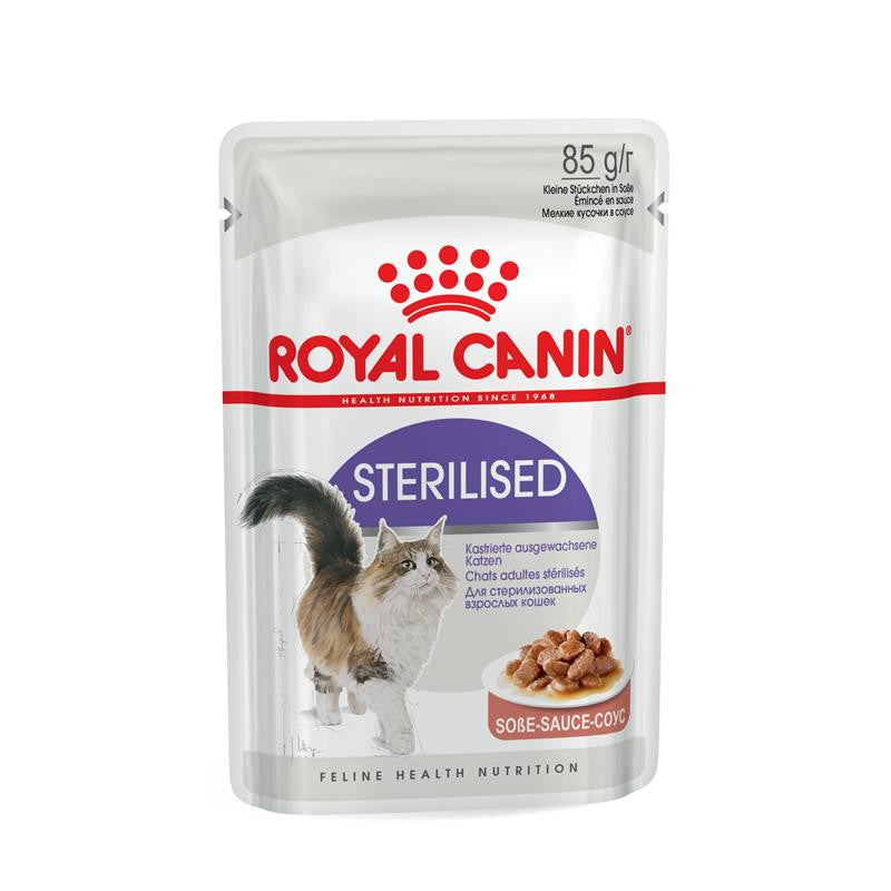 Royal Canin Katze Feline Health Nutrition Sterilised in Soße Frischebeutel, 12 x 85 g