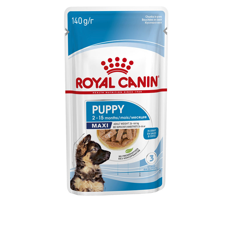 Royal Canin Hund Size Health Nutrition Maxi Puppy Frischebeutel, 10 x 140 g