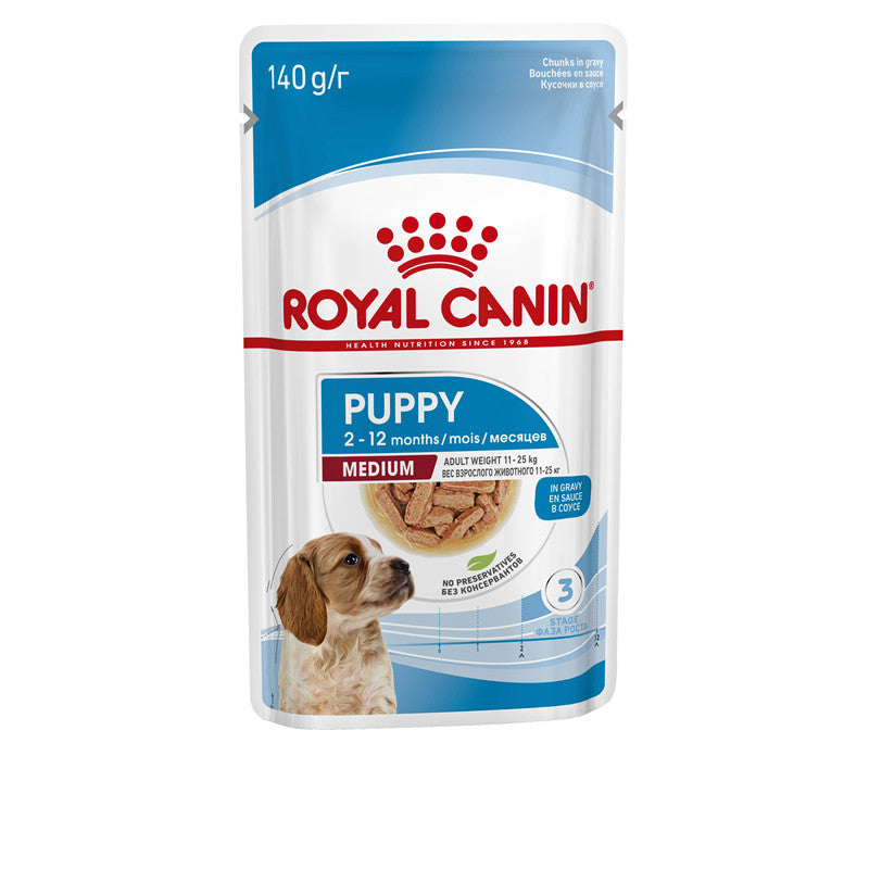 Royal Canin Hund Size Health Nutrition Medium Puppy, 10 x 140 g