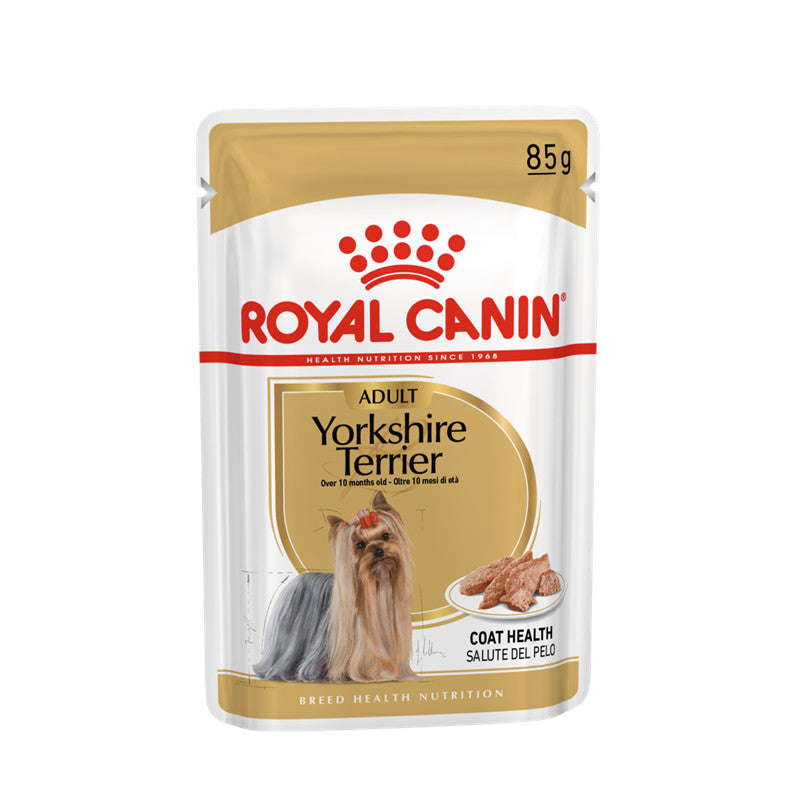 Royal Canin Hund Breed Health Nutrition Yorkshire Terrier Adult Frischebeutel, 12 x 85 g