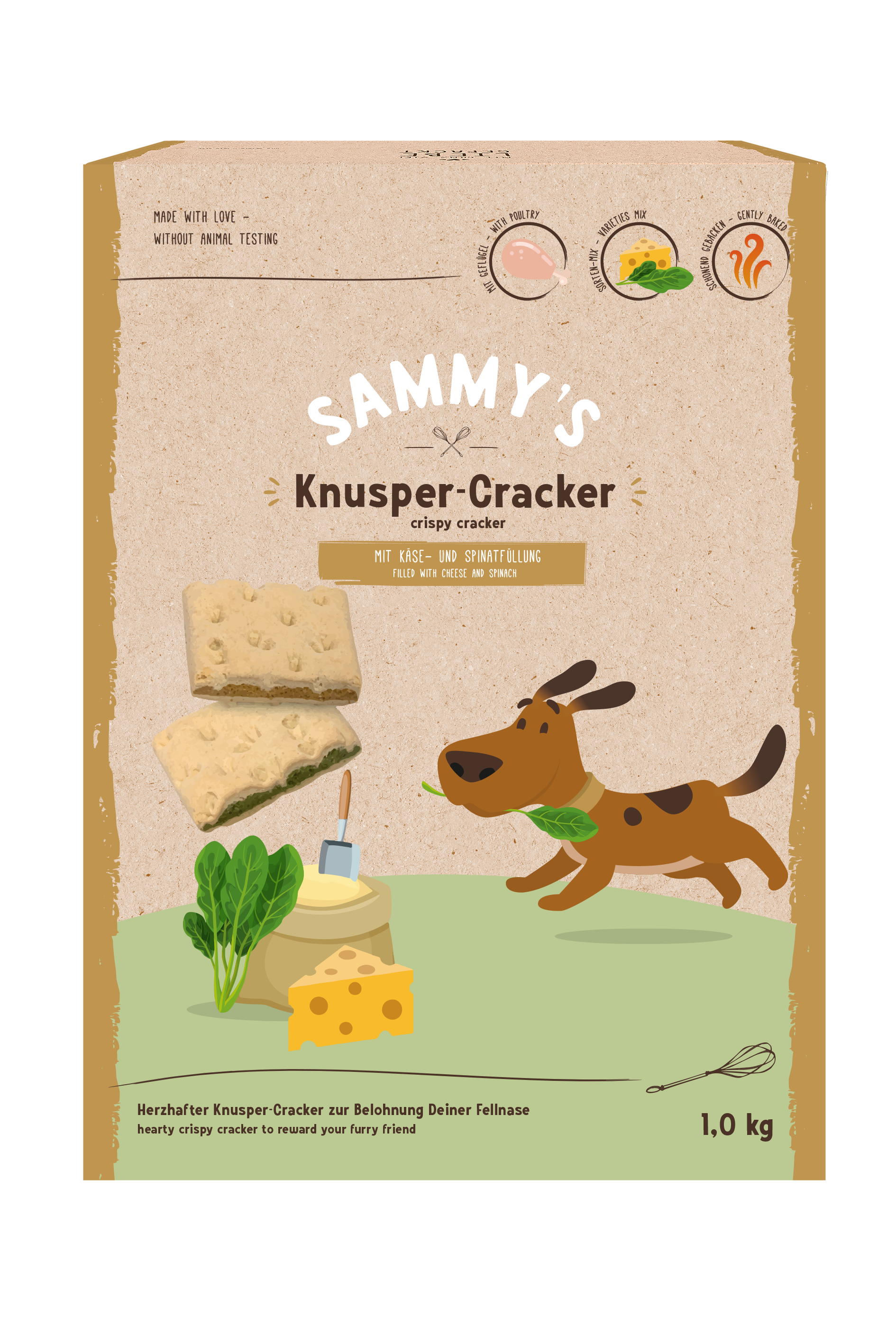 Artikel mit dem Namen Sammy&#39;s Knusper-Cracker im Shop von zoo.de , dem Onlineshop für nachhaltiges Hundefutter und Katzenfutter.