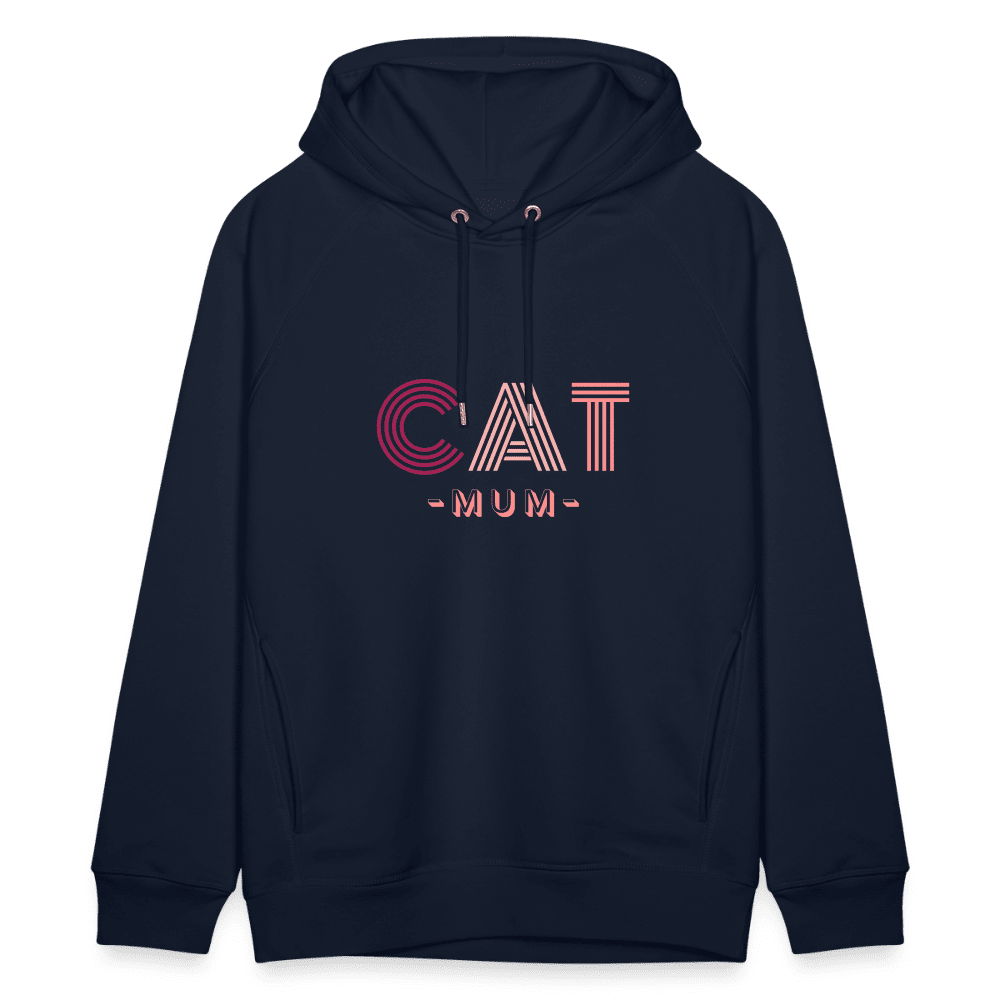 "CAT MOM" | Frauen Bio-Hoodie - Navy