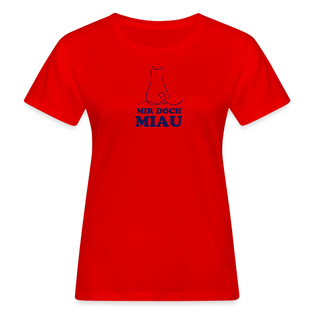 "Mir doch Miau" | Frauen Bio-T-Shirt mit Rundhals-Ausschnitt - zoo.de