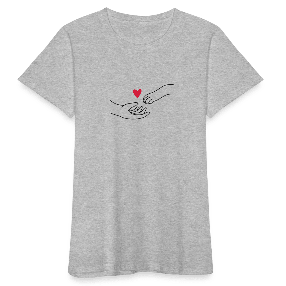 "Catlove" | Frauen Bio-T-Shirt - Grau meliert