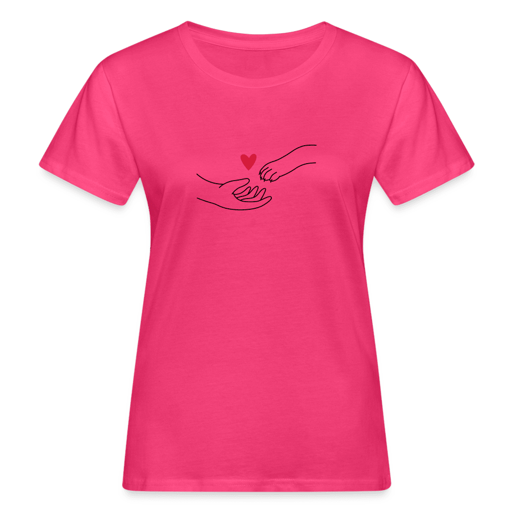 "Catlove" | Frauen Bio-T-Shirt - Neon Pink
