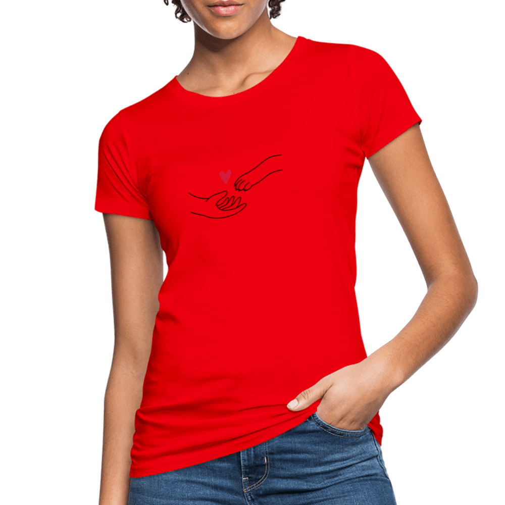 &quot;Catlove&quot; | Frauen Bio-T-Shirt - Rot