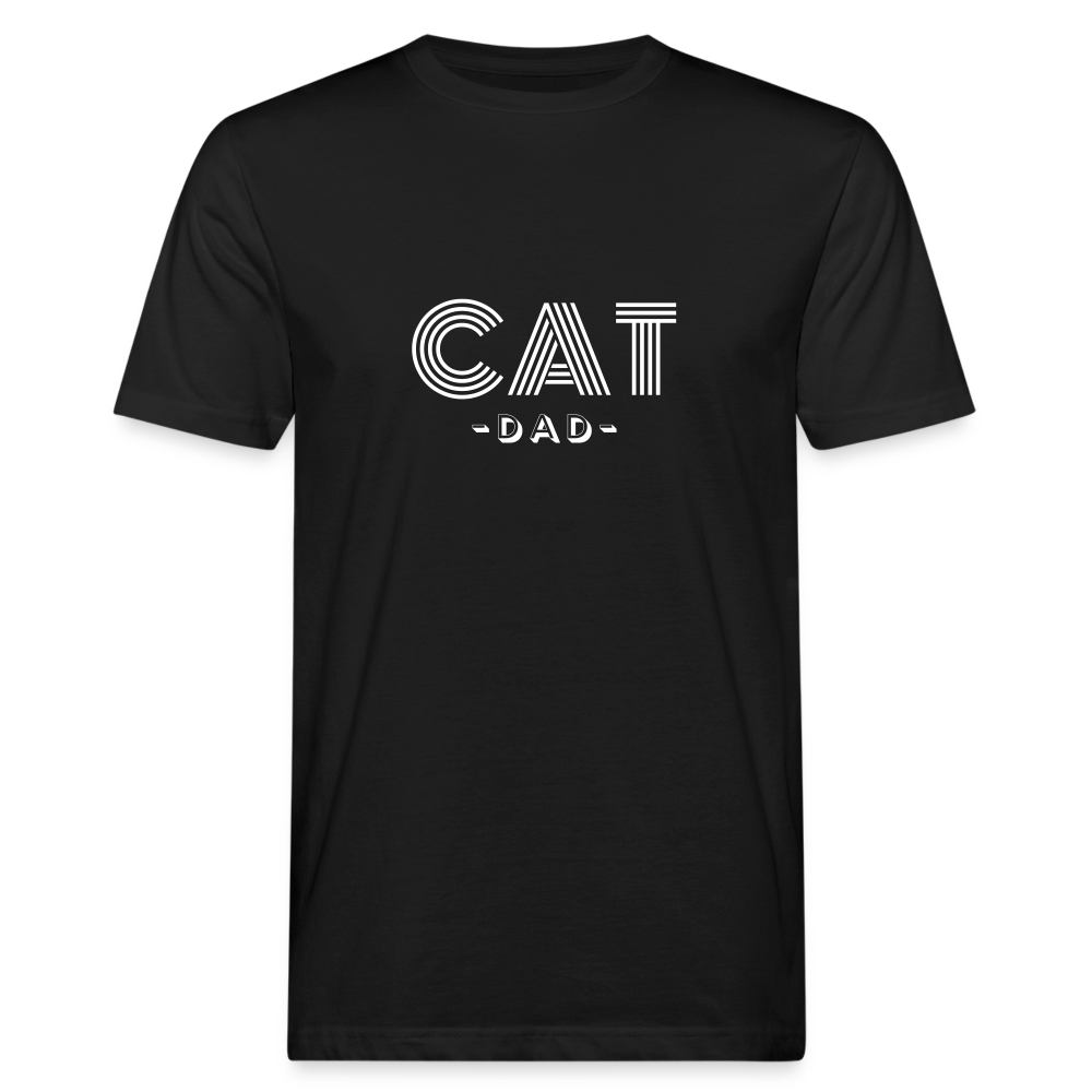 "CAT DAD" | Männer Bio-T-Shirt - Schwarz