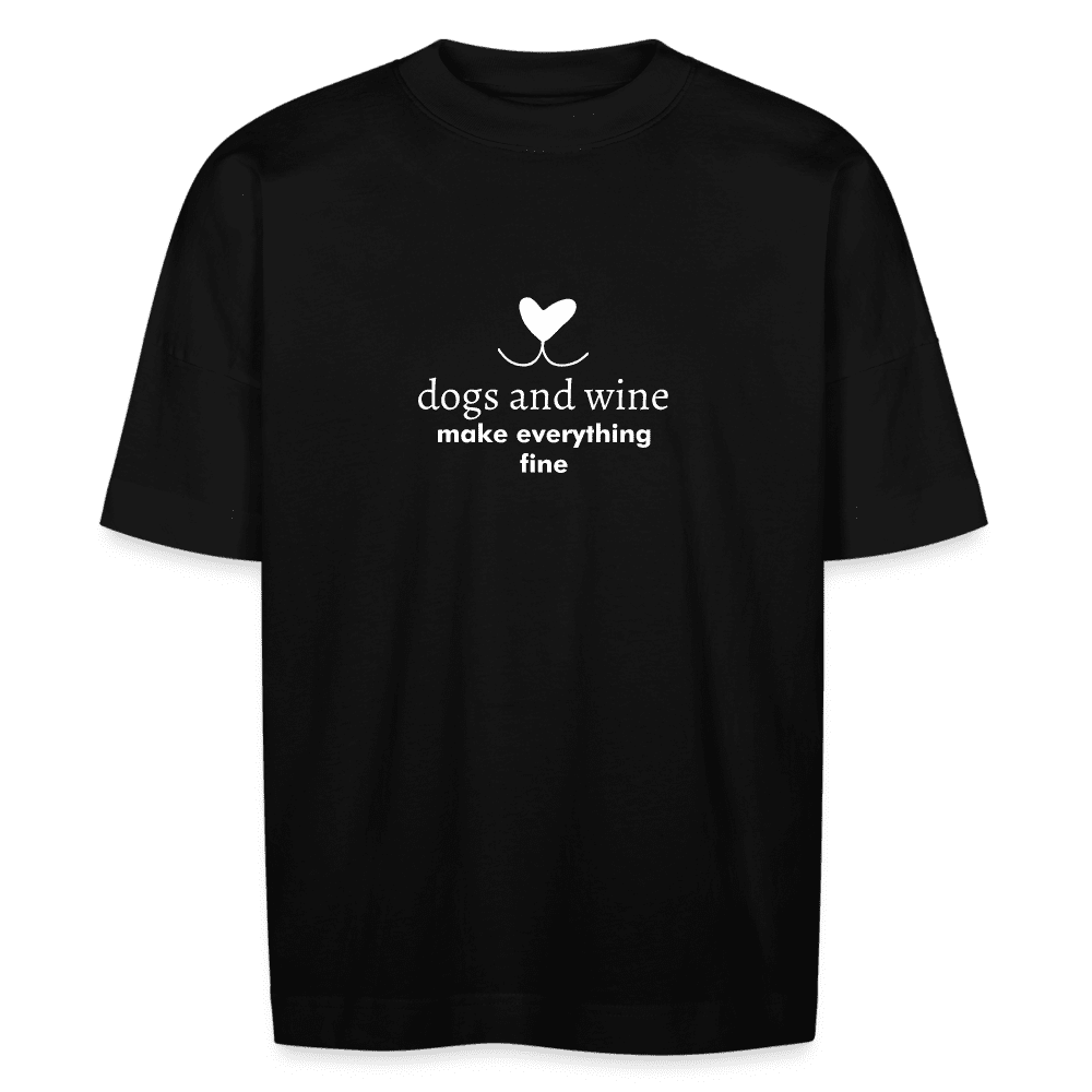 "Dogs & Wine" | Unisex Oversize Bio T-Shirt - zoo.de