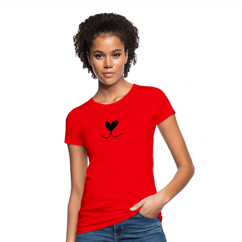 "Doglove" | Frauen Bio-T-Shirt - Rot
