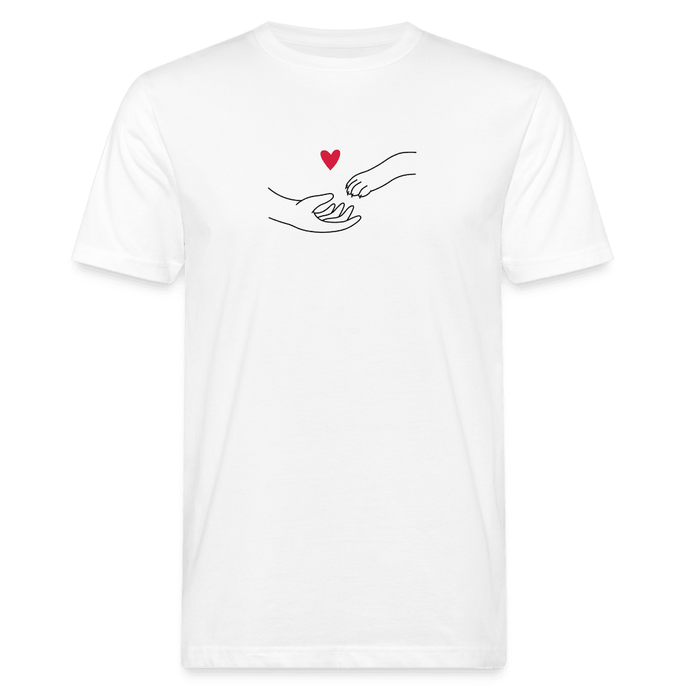 "Catlove" | Männer Bio-T-Shirt - weiß