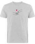 "Catlove" | Männer Bio-T-Shirt - Grau meliert