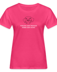 "Vegiss den Prinzen, nimm den Hund!" | Frauen Bio T-Shirt - Neon Pink