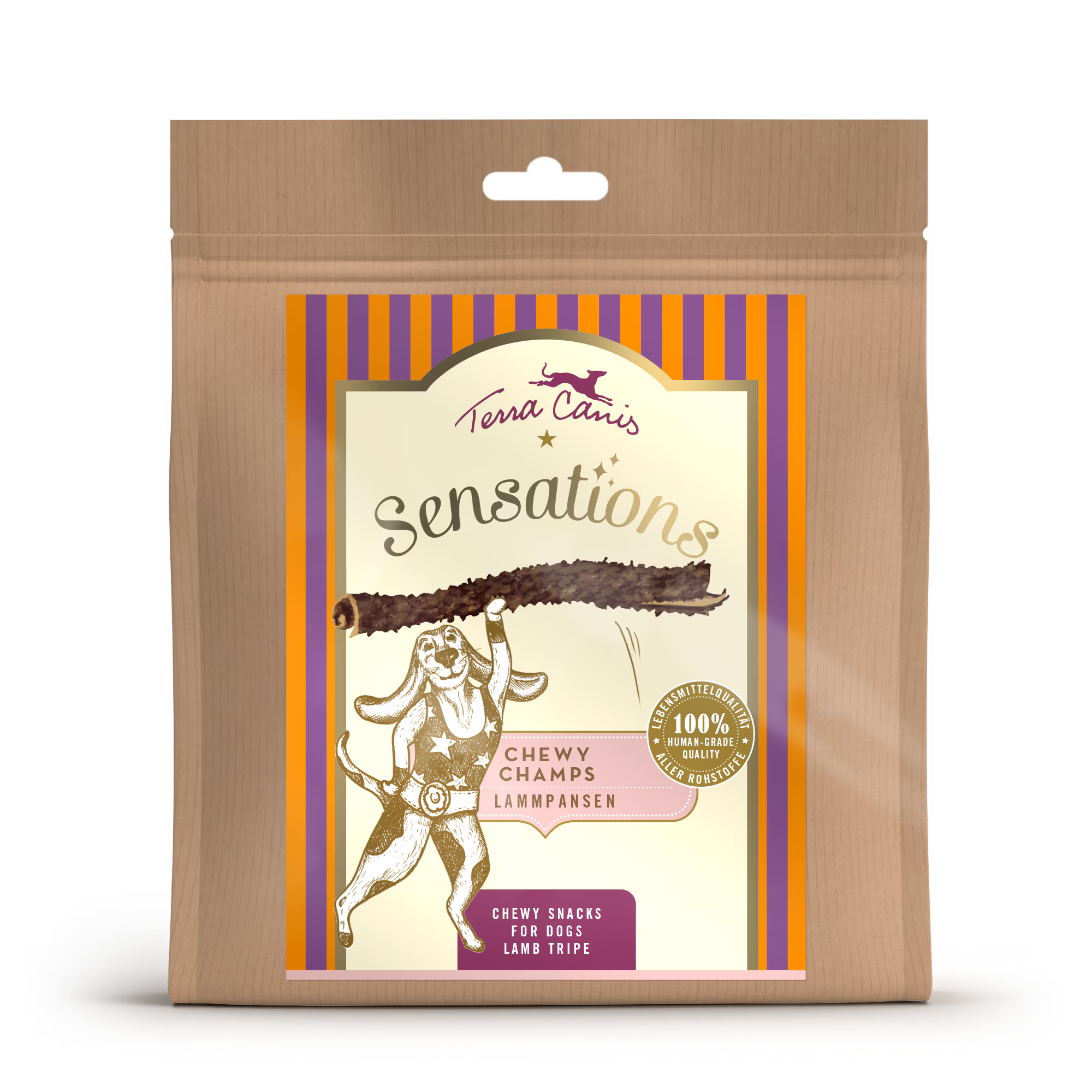 Terra Canis Sensations Chewy Champs Lammpansen, 150 g
