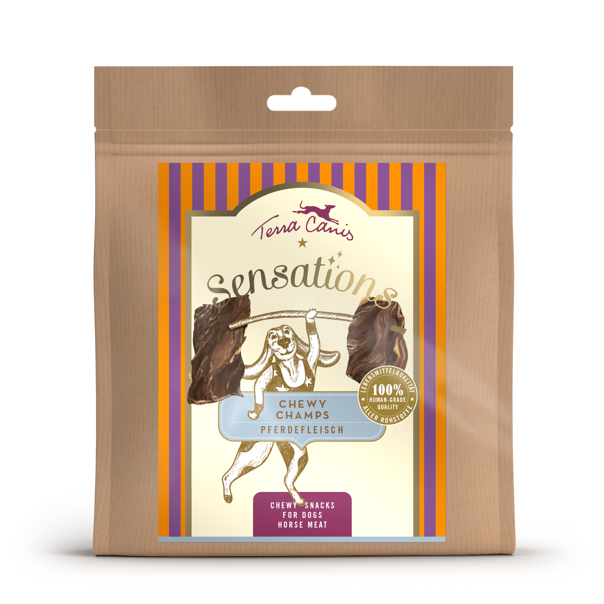 Terra Canis Sensations Chewy Champs Pferdefleisch, 100 g
