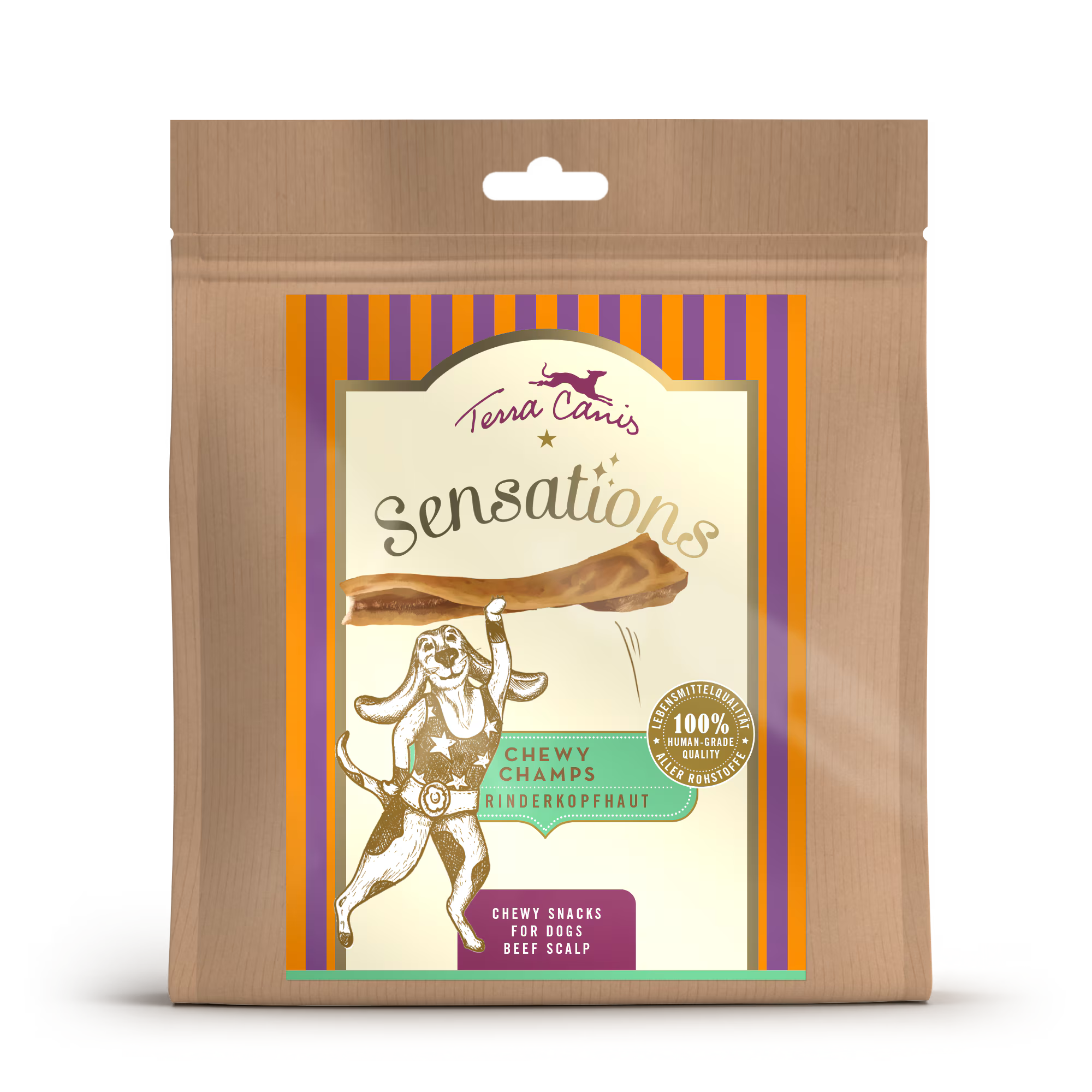 Terra Canis Sensations Chewy Champs Rinderkopfhaut, 200 g