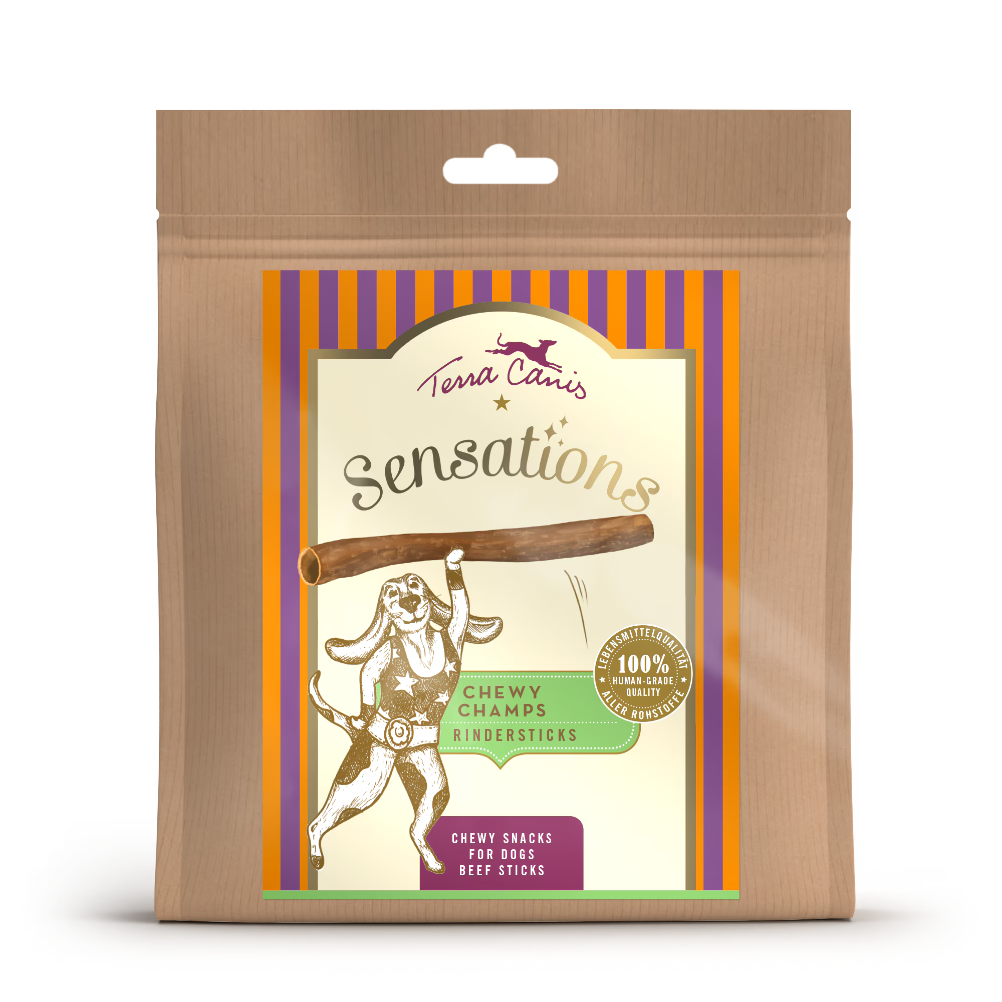 Terra Canis Sensations Chewy Champs Rindersticks, 100 g