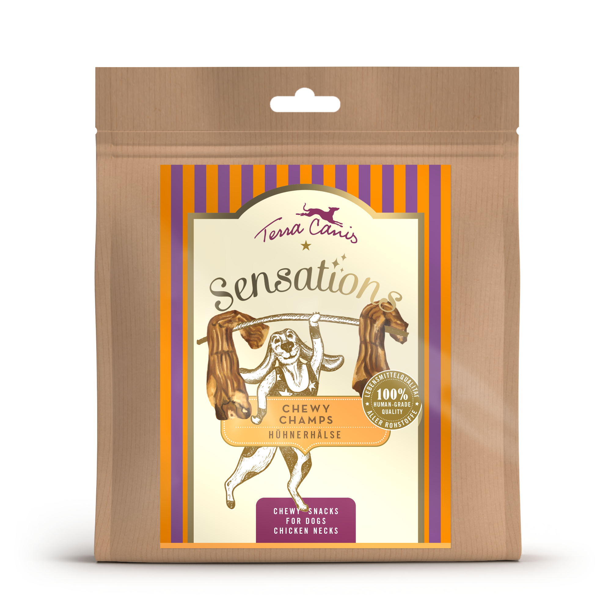 Terra Canis Sensations Chewy Champs Hühnerhälse, 250 g