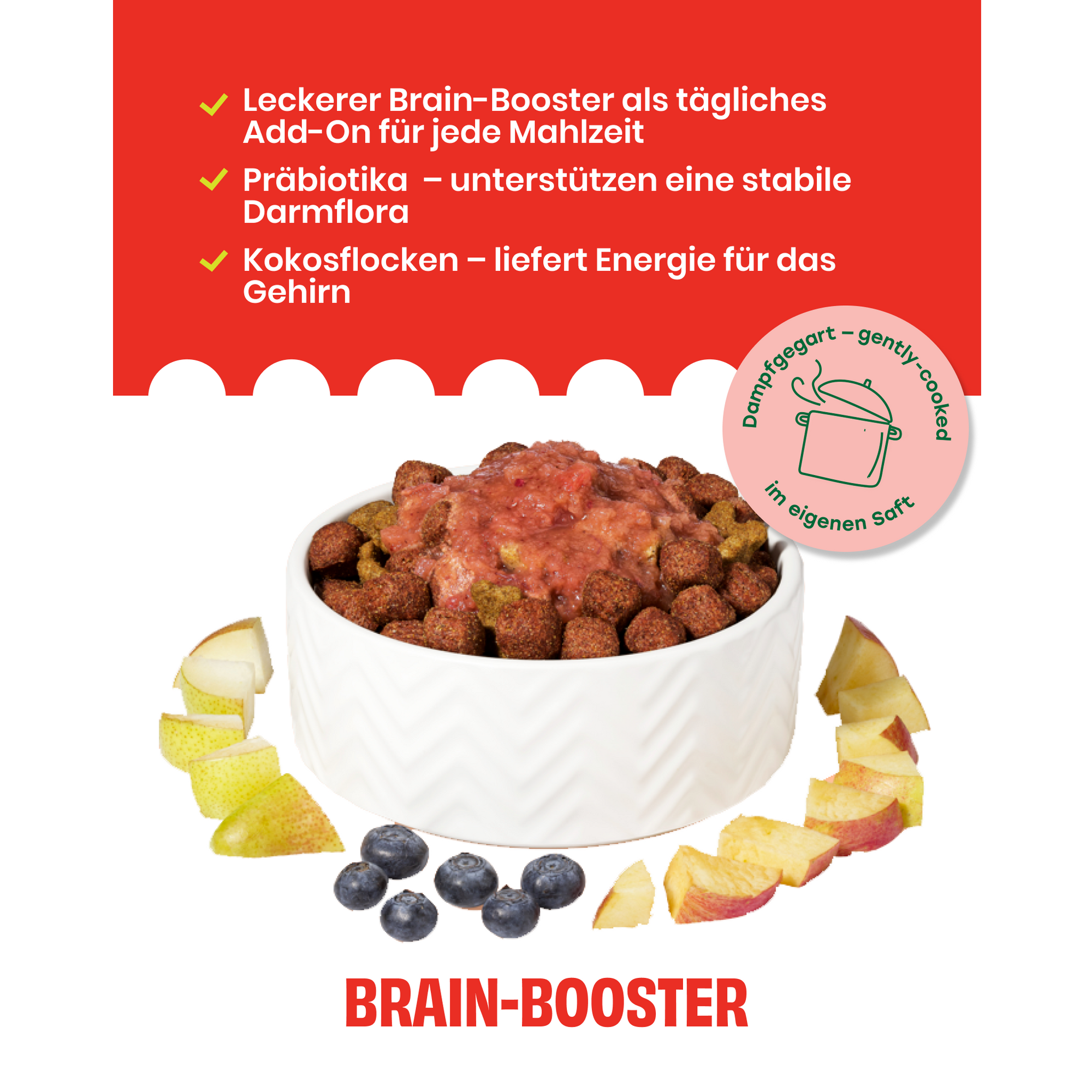 Topping mit Apfel, Blaubeere und Präbiotika zoo-de