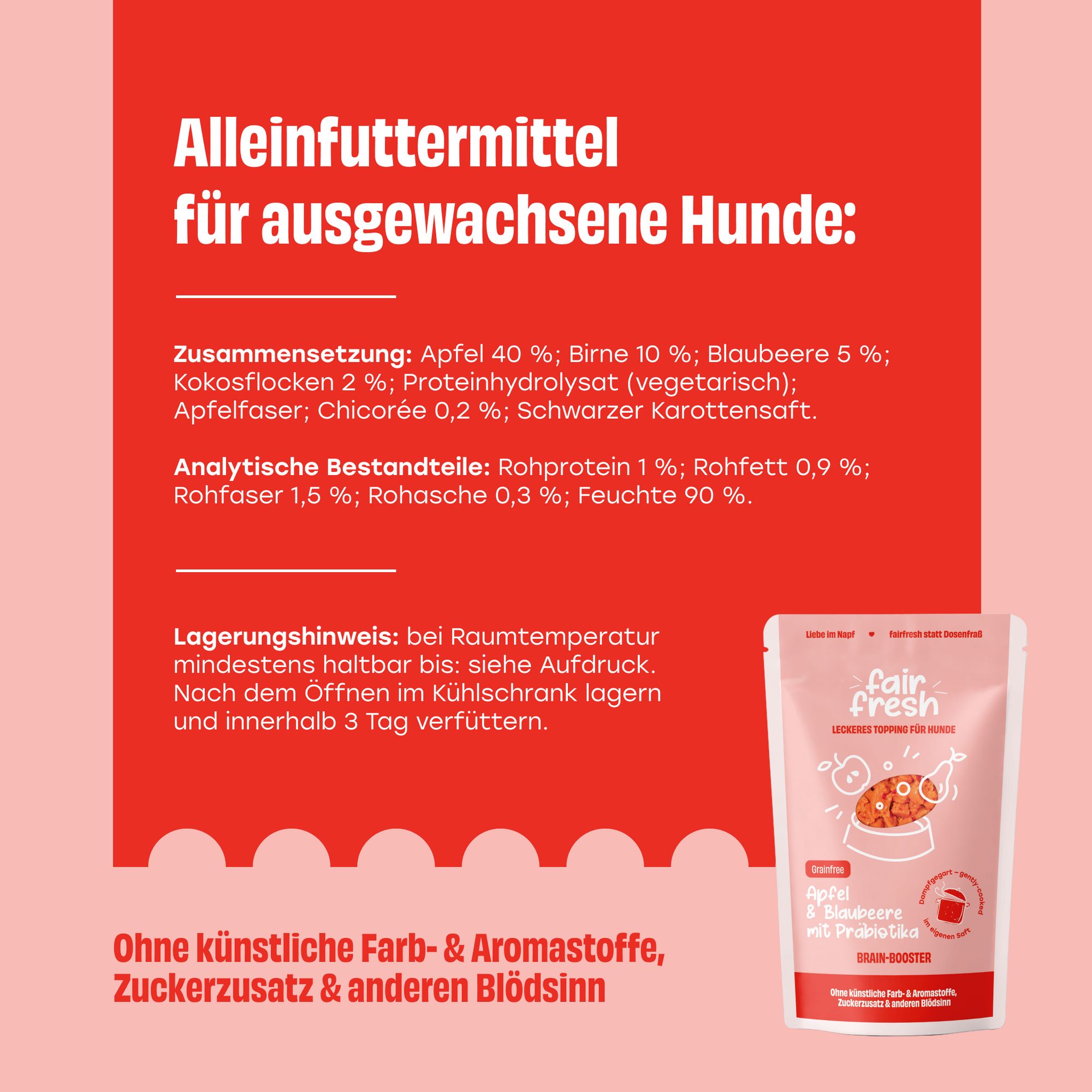 Topping mit Apfel, Blaubeere und Präbiotika zoo-de