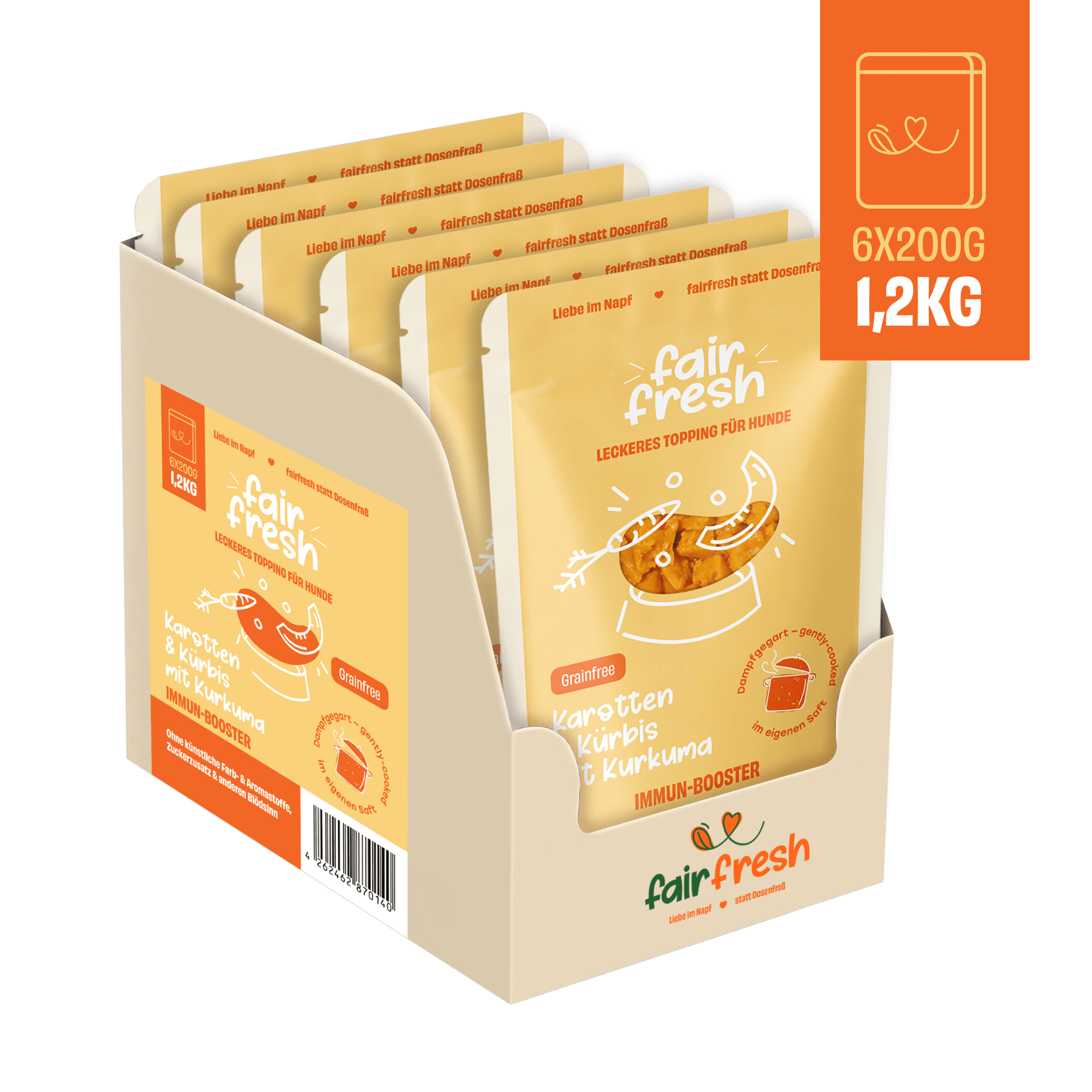 Topping mit Karotten, Kürbis und Kurkuma zoo-de