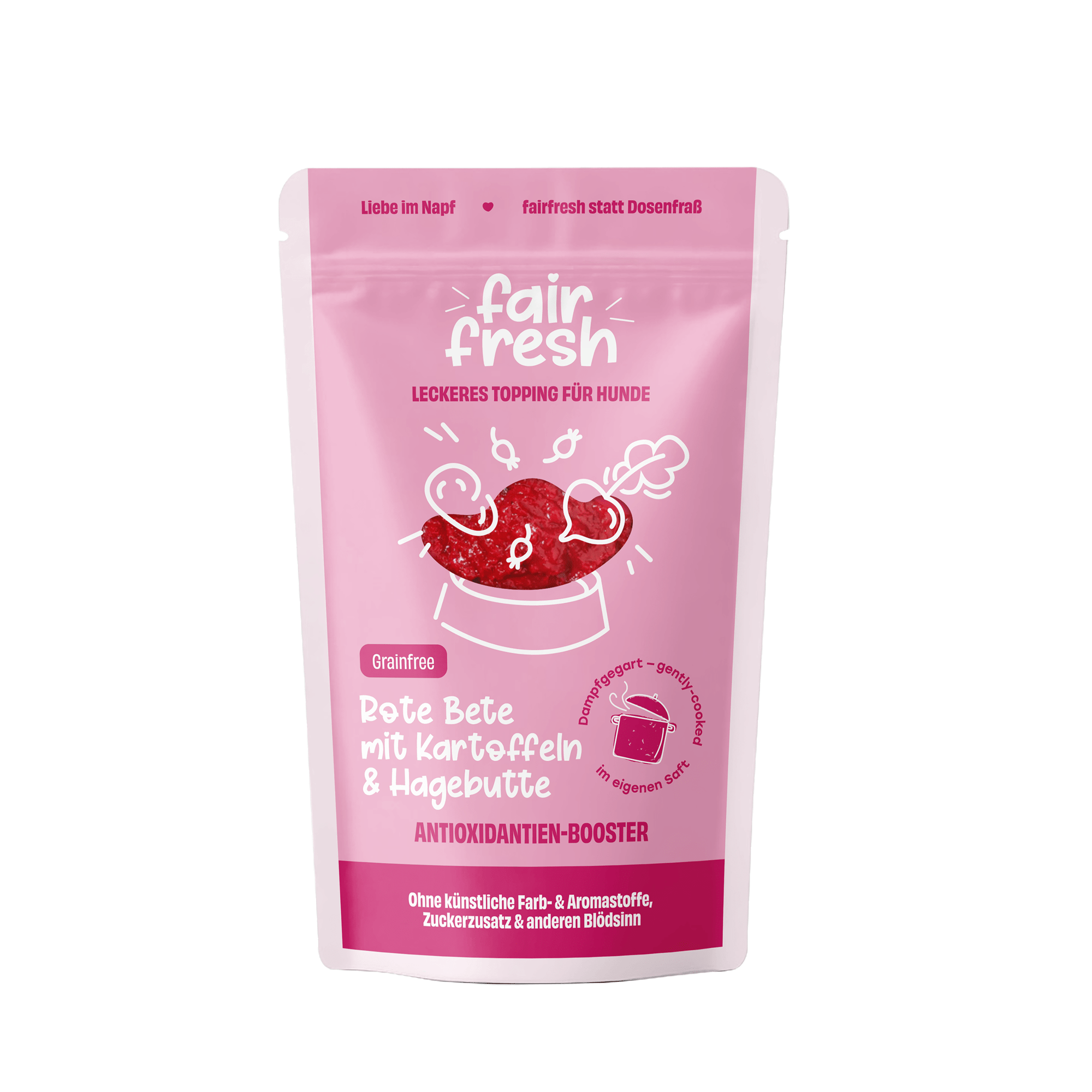 Topping mit Roter Beete, Kartoffeln und Hagebutte zoo-de