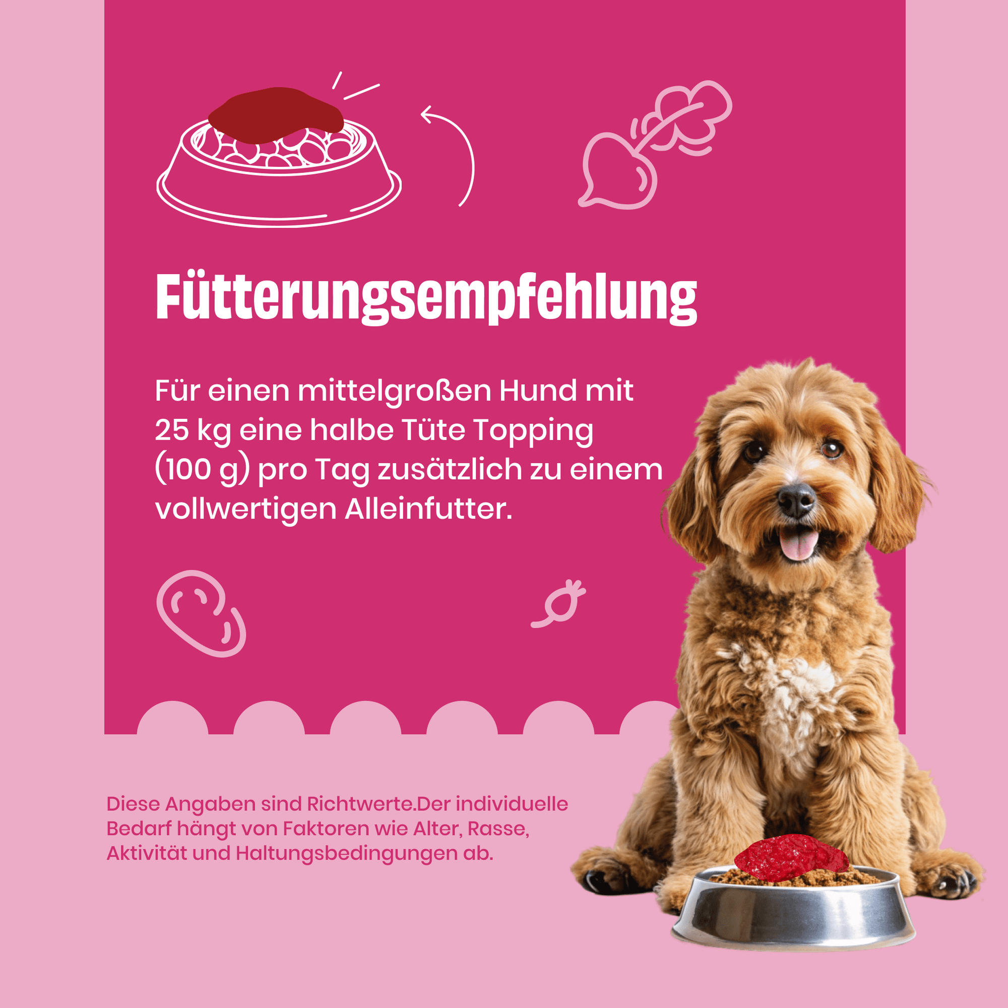 Topping mit Roter Beete, Kartoffeln und Hagebutte zoo-de