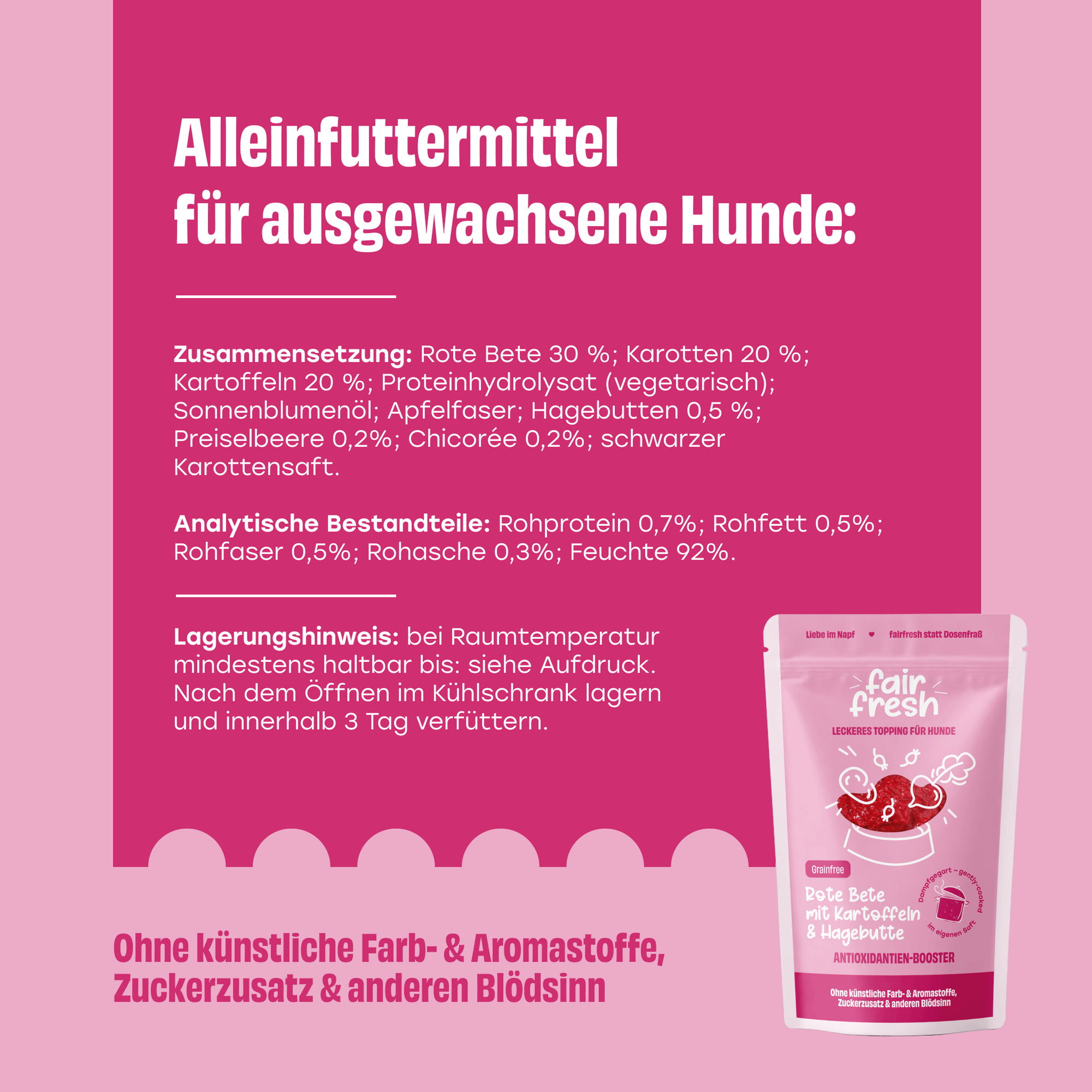 Topping mit Roter Beete, Kartoffeln und Hagebutte zoo-de