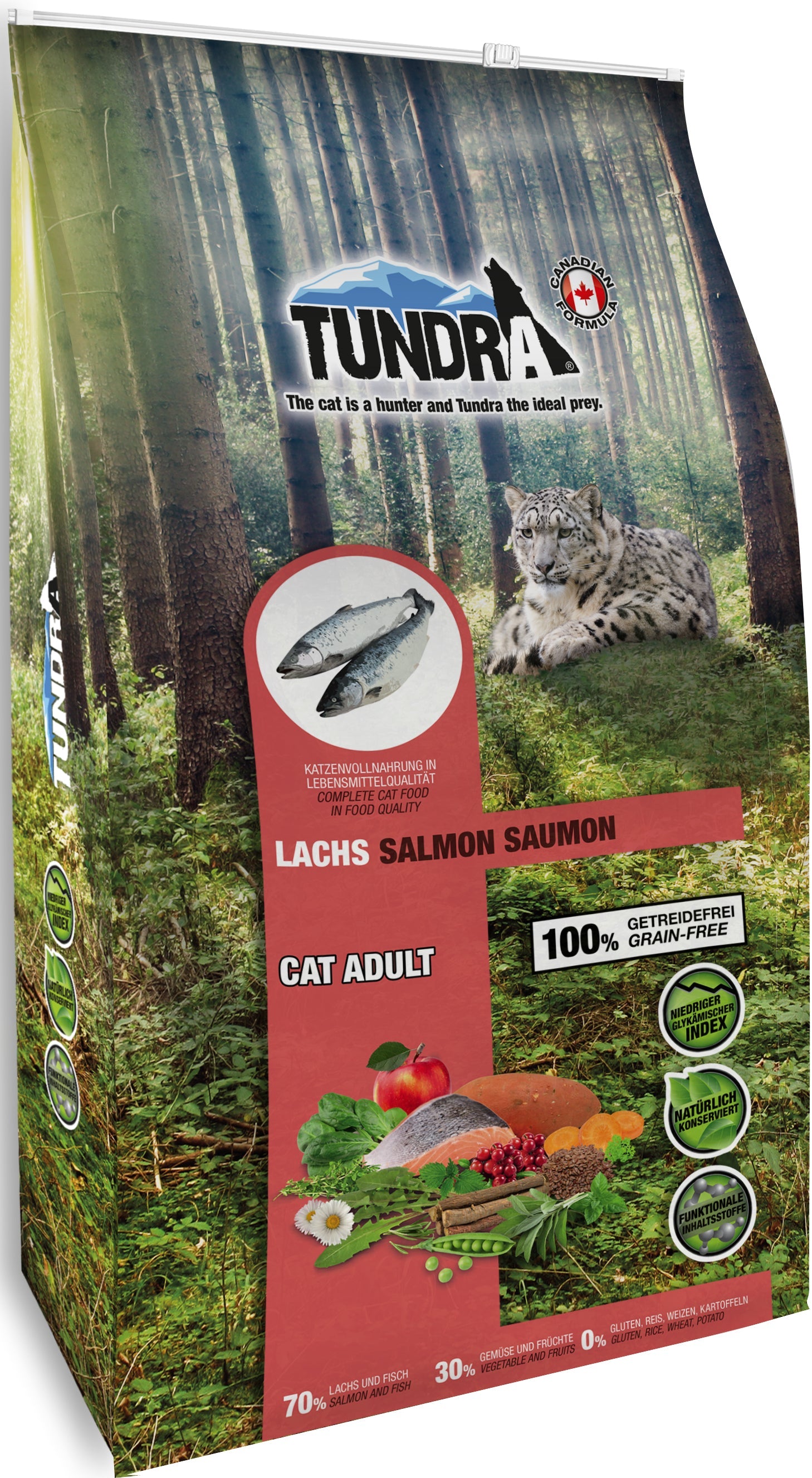 Artikel mit dem Namen Tundra Katze Salmon Trockenfutter im Shop von zoo.de , dem Onlineshop für nachhaltiges Hundefutter und Katzenfutter.