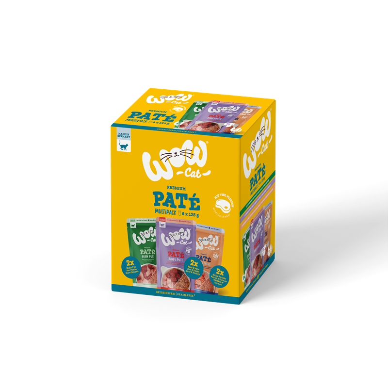 Artikel mit dem Namen WOW CAT ADULT MULTIPACK 6 Sorten im Shop von zoo.de , dem Onlineshop für nachhaltiges Hundefutter und Katzenfutter.