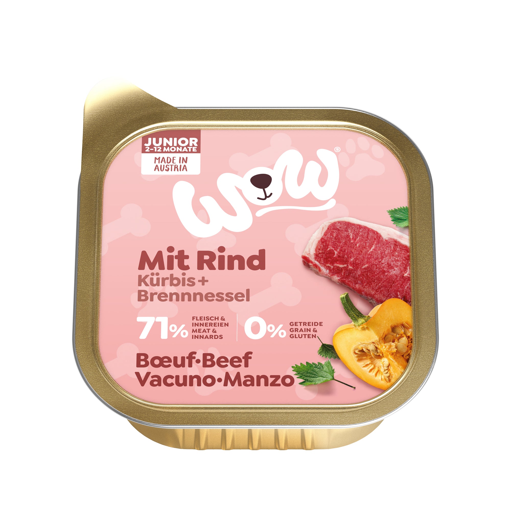 Artikel mit dem Namen WOW DOG JUNIOR Rind im Shop von zoo.de , dem Onlineshop für nachhaltiges Hundefutter und Katzenfutter.