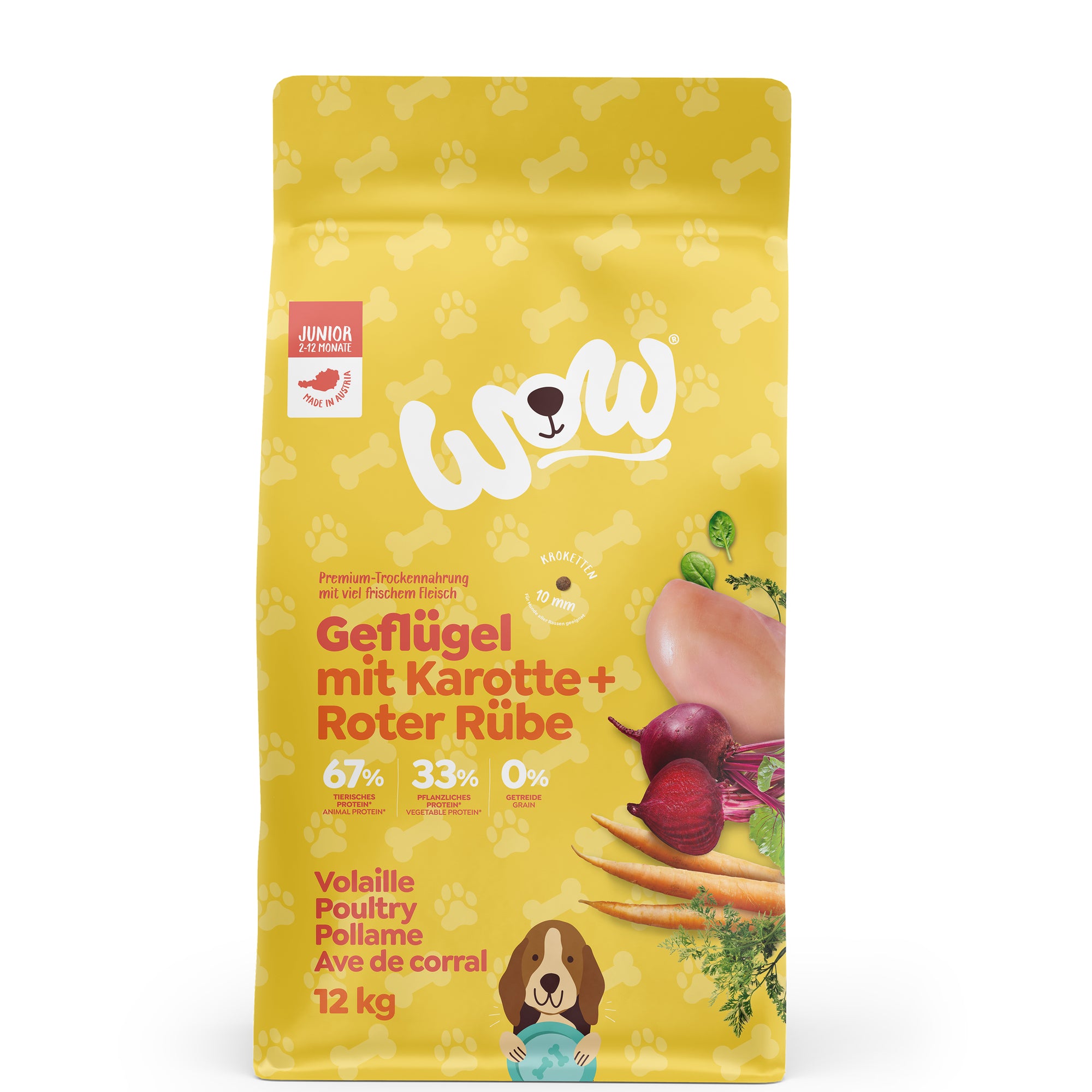 Artikel mit dem Namen WOW Junior Geflügel im Shop von zoo.de , dem Onlineshop für nachhaltiges Hundefutter und Katzenfutter.