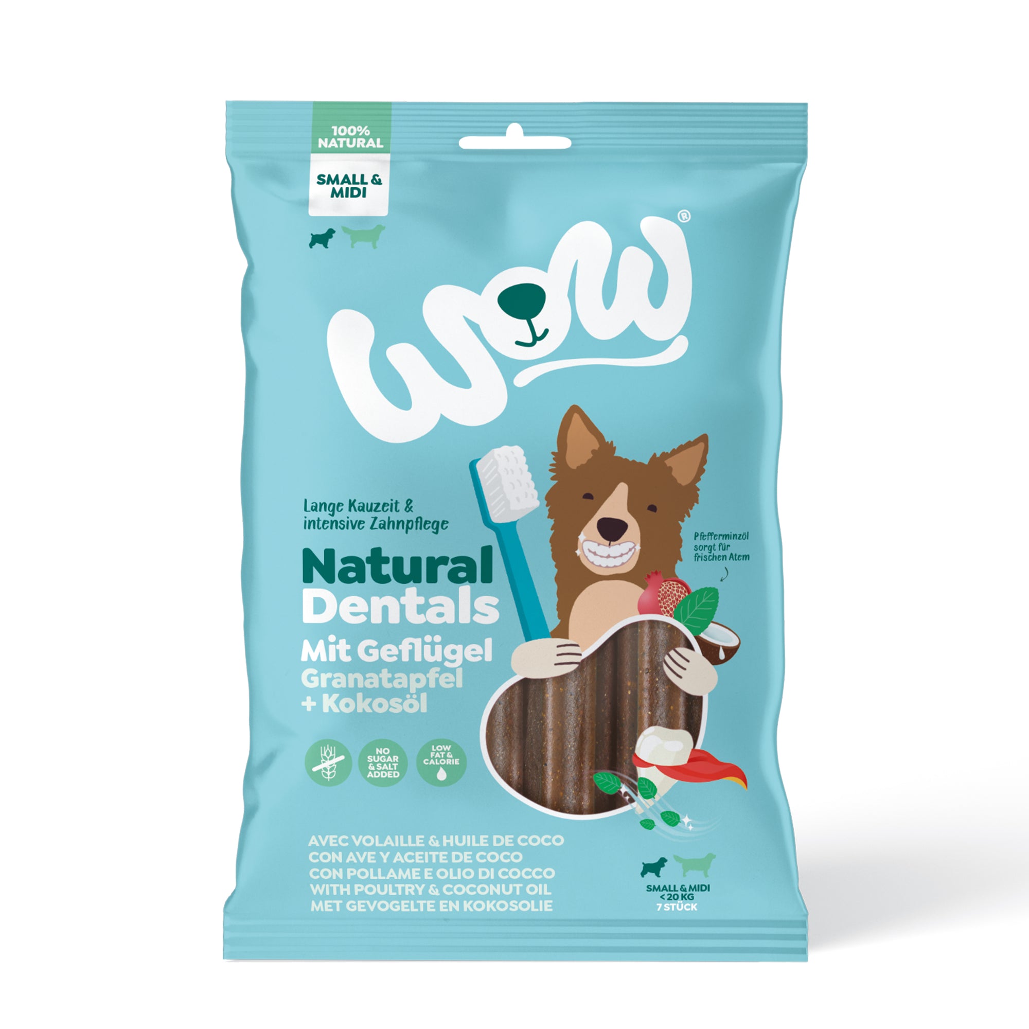 Artikel mit dem Namen WOW Natural Dentals Geflügel im Shop von zoo.de , dem Onlineshop für nachhaltiges Hundefutter und Katzenfutter.