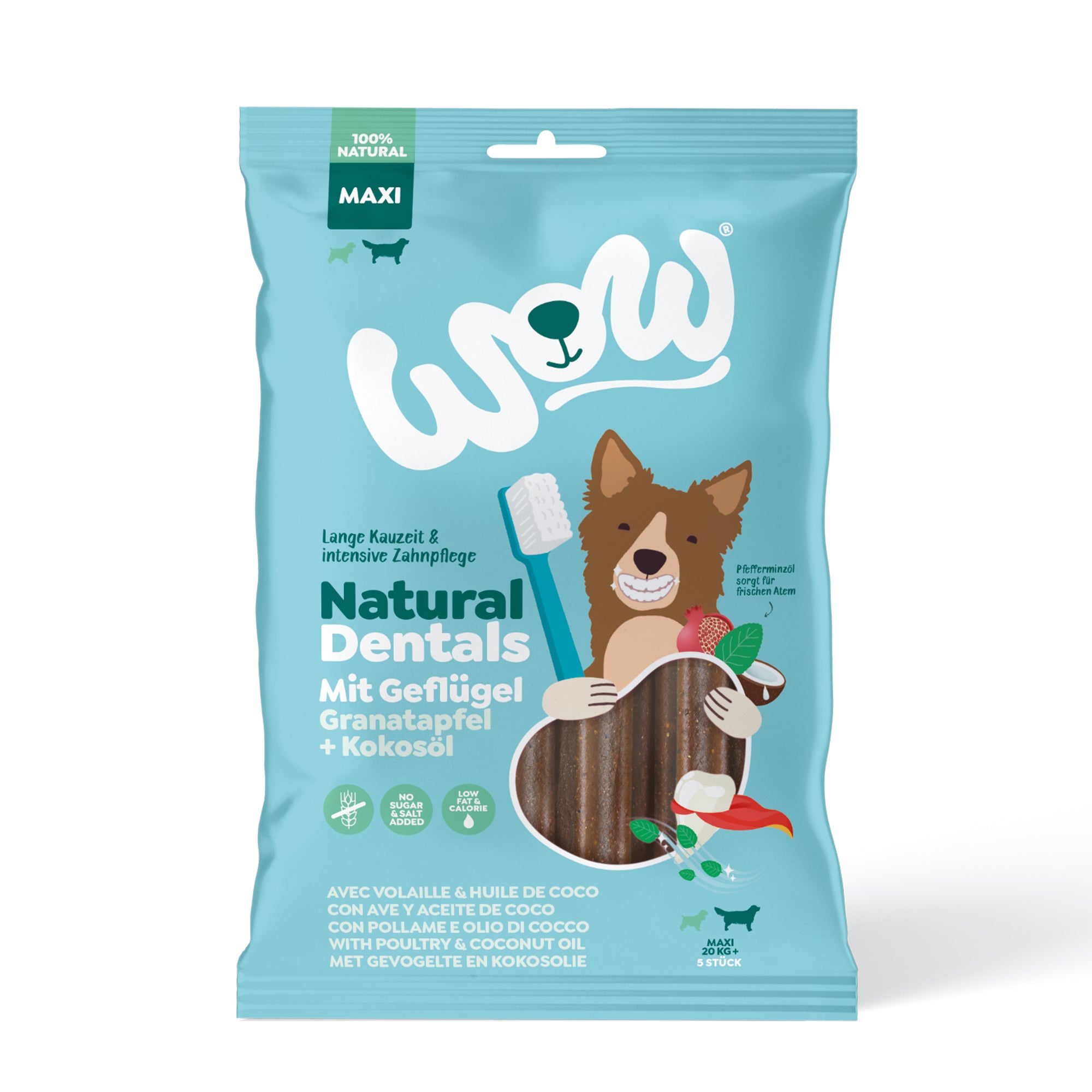 Artikel mit dem Namen WOW Natural Dentals Geflügel im Shop von zoo.de , dem Onlineshop für nachhaltiges Hundefutter und Katzenfutter.