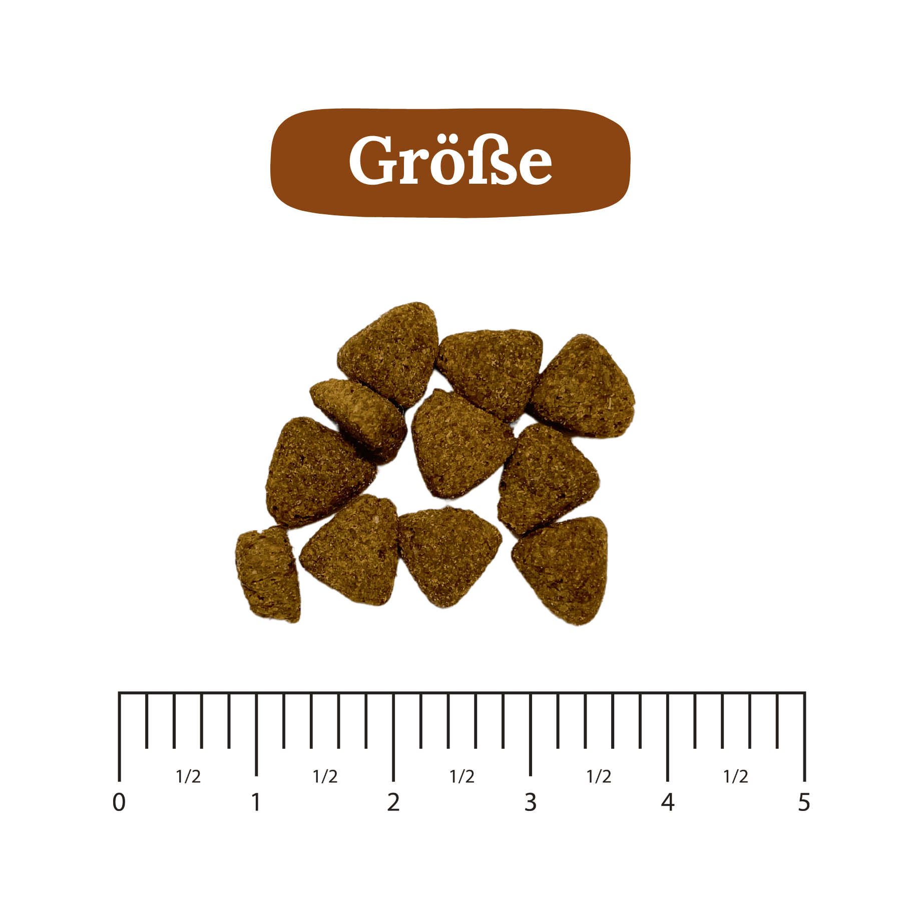 zooVital coarse brown irregular dog kibble texture detail