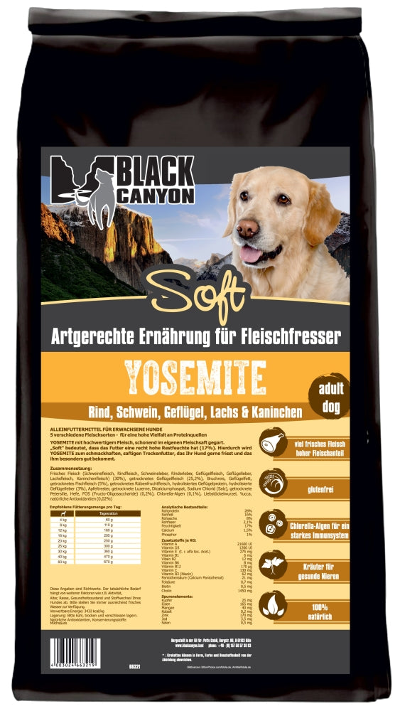 Artikel mit dem Namen Black Canyon Yosemite Soft im Shop von zoo.de , dem Onlineshop für nachhaltiges Hundefutter und Katzenfutter.