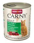 Artikel mit dem Namen Animonda Cat Carny Adult Rind & Pute & Kaninchen im Shop von zoo.de , dem Onlineshop für nachhaltiges Hundefutter und Katzenfutter.