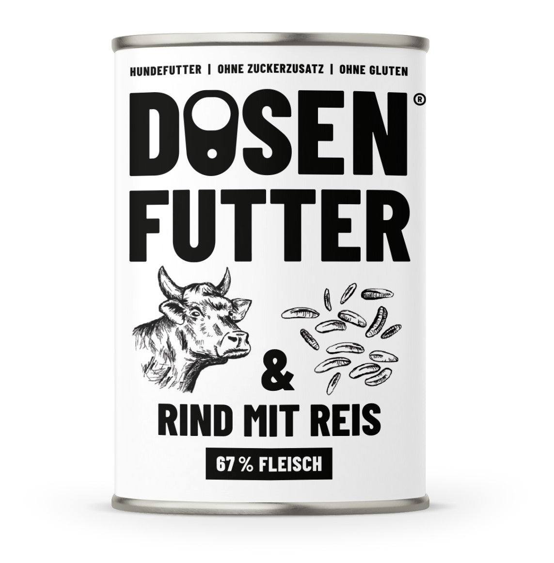 Schnauze&amp;Co Dosenfutter Rind &amp; Reis für Hunde
