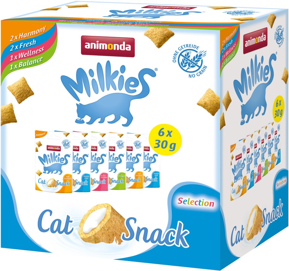 Artikel mit dem Namen Animonda Snack Milkies 6er Multipack im Shop von zoo.de , dem Onlineshop für nachhaltiges Hundefutter und Katzenfutter.
